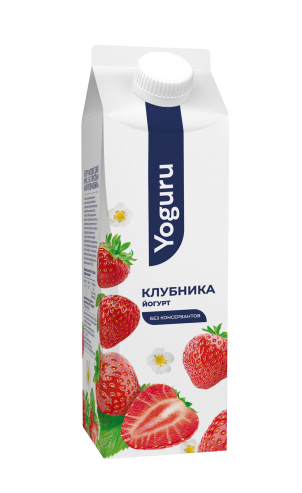 Йогурт 1,5% 500 г с фруктовым наполнителем "Клубника"