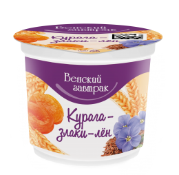 Десерт творожный "Венский завтрак" 5% 150 г с наполнителем  Курага злаки-лен 