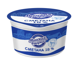 Сметана 18 % 180гр. Минская марка