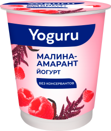 Йогурт 1,5% 310 г с наполнителем «Малина-амарант»