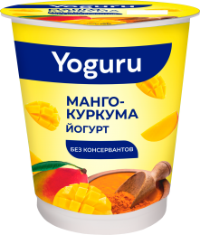 Йогурт 1,5% 310 г с наполнителем «Манго-куркума»  