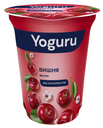 Йогурт 1,5% 310 г с фруктовым наполнителем "Вишня"