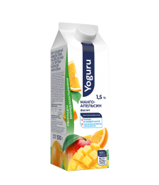 Йогурт 1,5% 500 г с фруктовым наполнителем "Манго- апельсин"