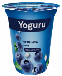 Йогурт 1,5% 310 г с фруктовым наполнителем "Черника"
