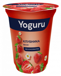 Йогурт 1,5% 310 г с фруктовым наполнителем "Клубника"