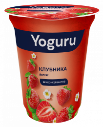 Ёгурт 1,5% 310 г з напаўняльнікам "Клубніцы"