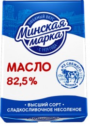 Масло cладкосливочное несоленое 82,5% 180 г