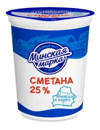 Сметана "Минская марка" 25% 380 г
