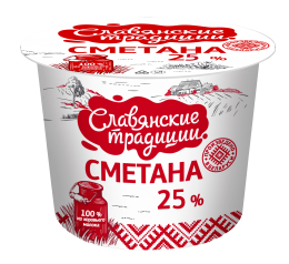 Сметана "Славянские традиции" 25% 380г sacmi