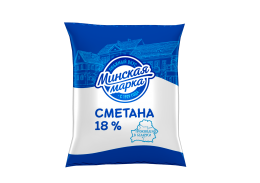 Сметана "Минская марка" 18% 400гр. 