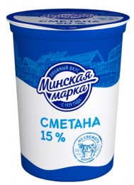 Sour cream "Minskaya marka" 15% 380g