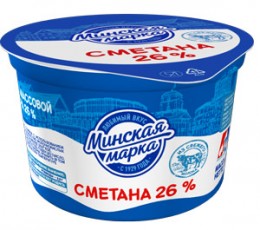 Sour cream "Minskaya marka" 26% 180 g