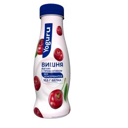 Йогурт, обогащенный пробиотиком, с фруктовым наполнителем "Вишня" 1,5 %