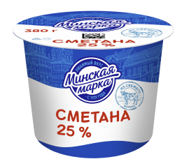 Сметана "Минская марка"  SACMI  25% 380 г