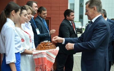 Приезд губернатора Астраханской области на ОАО «Минский молочный завод№1».