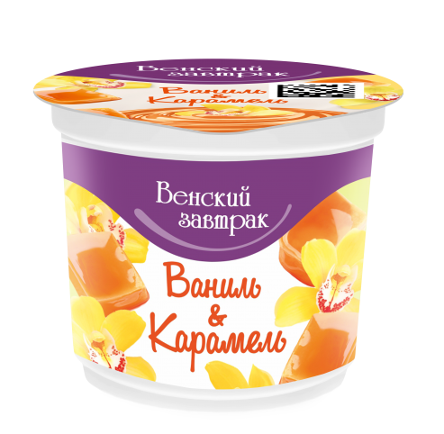 Дэсерт тварожны "Венскі сняданак" 4% 150 г з напаўняльнікам "ваніль-карамель"