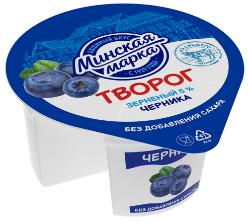 Cottage cheese “Kroshechka” 5% 140 g Blueberry