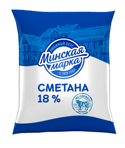 Сметана 18% 400гр. Минская марка