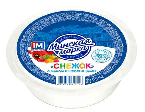 Продукт творожный "Десертный" 7% 400 г с маком и желатинками