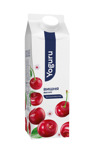 Ёгурт 1,5% 500 г з напаўняльнікам "Вішня"