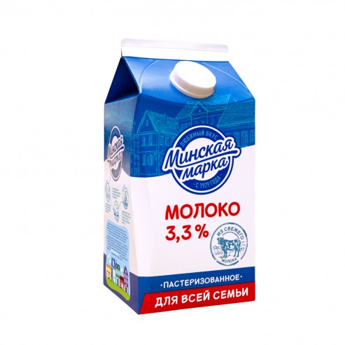 Молоко пастеризованное "Минская марка" 3,3% 1,5 литра
