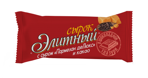Сырок творожный  глазированный с сыром "Пармезан деЛюкс" и какао "Элитный" массовой долей жира 23%