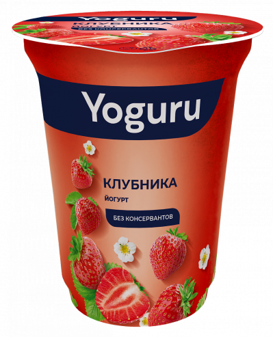 Ёгурт 1,5% 310 г з напаўняльнікам "Клубніцы"