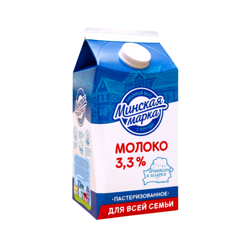 Молоко пастеризованное "Минская марка" 3,3% 1,5 литра