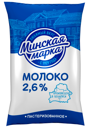 Молоко 2,6% 1 л пастеризованное