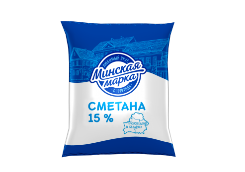 Сметана "Минская марка" 15% 400 г