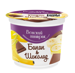 Curd dessert " Venskij Zavtrak " 4% with stuffing  “Banana - chocolate”