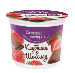 Curd dessert " Venskij Zavtrak " 4% with stuffing  “Strawberry - chocolate”