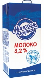 حليب معقم «ماركة مينسك» ٣،٢% ١ ليتر 