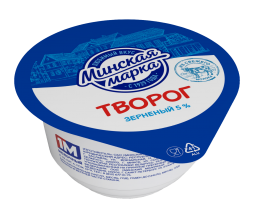 Творог зерненый "Минская марка" 5% 140 гр со сливками 
