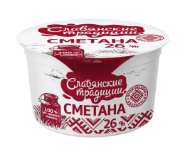 Sour cream "Slavyanskiye traditsiyi" 26% 200 g