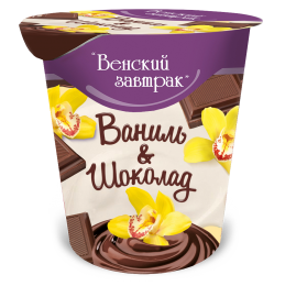 Curd dessert " Venskij Zavtrak " 4% with stuffing  “Vanilla - chocolate”