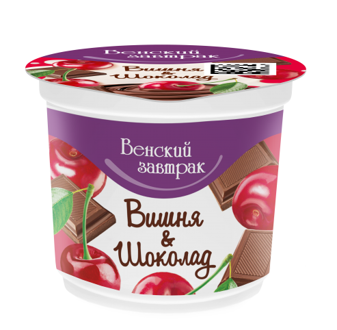 Curd dessert " Venskij Zavtrak " 4% 150 g with stuffing  “Cherry - chocolate”