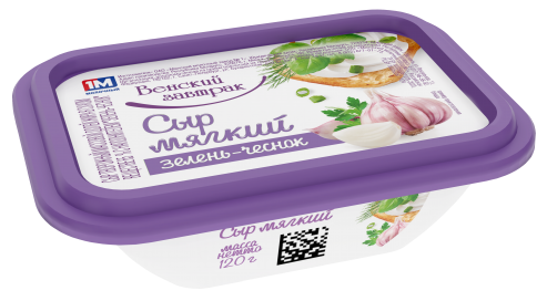 Soft cheese “Venskiy Zavtrak” 70% "herb and garlic"