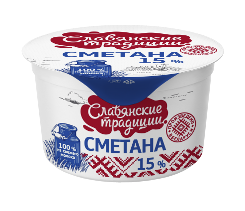 Sour cream "Slavyanskiye traditsiyi" 15% 200g
