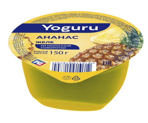 Жэле з малочнай сыроваткі "Yoguru" ананас
