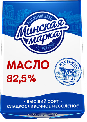 Масла cалодкасметанковае несалёнае 82,5% 180 г