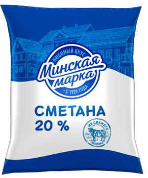 Сметана "Минская марка" 20% 400 г