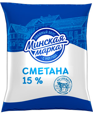 Сметана "Минская марка" 15% 400 г