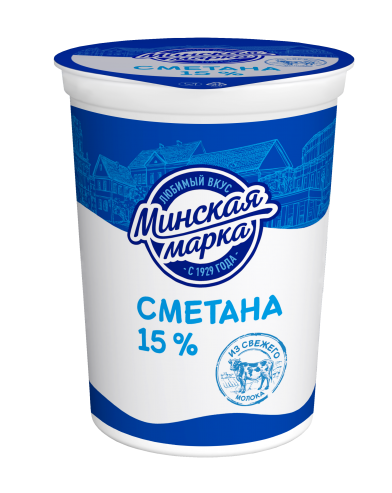 Sour cream "Minskaya marka" 15% 380g