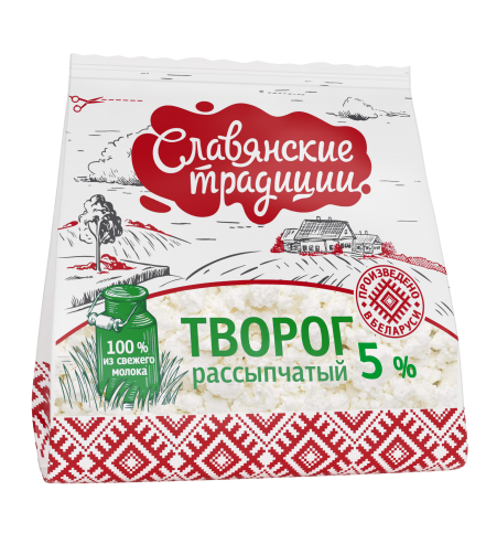 Творог "Славянские традиции" рассыпчатый 5% 350 г.