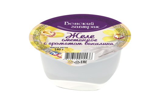 Sour cream jelly 12% with vanilla